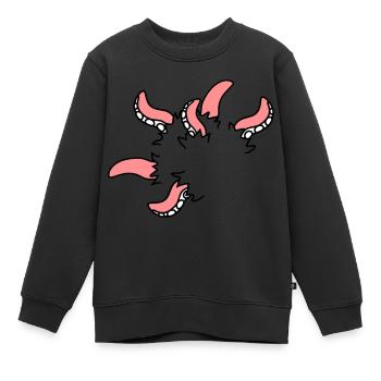 Monster Oktopus Tintenfisch Tentakel brechen frei - Kinder Premium Organic Sweatshirt - Schwarz - Vorne - AI Model Kid Female (0cm)