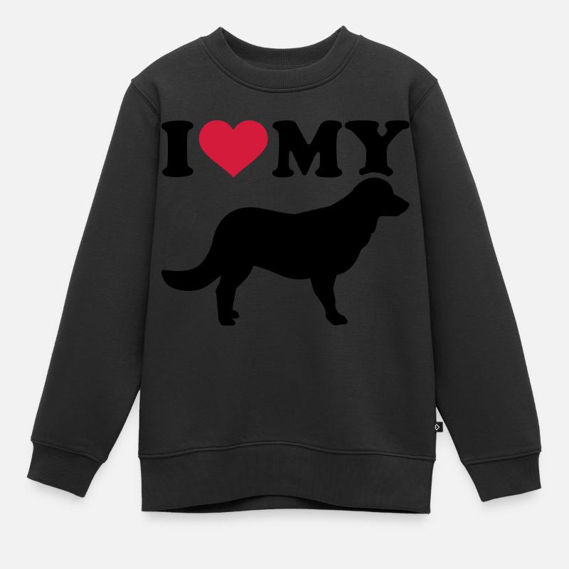 Flat Coated Retriever - Kids Premium Organic Sweatshirt - black
