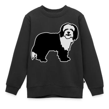 Bearded Collie - Kinder Premium Organic Sweatshirt - Schwarz - Vorne - AI Model Kid Female (0cm)