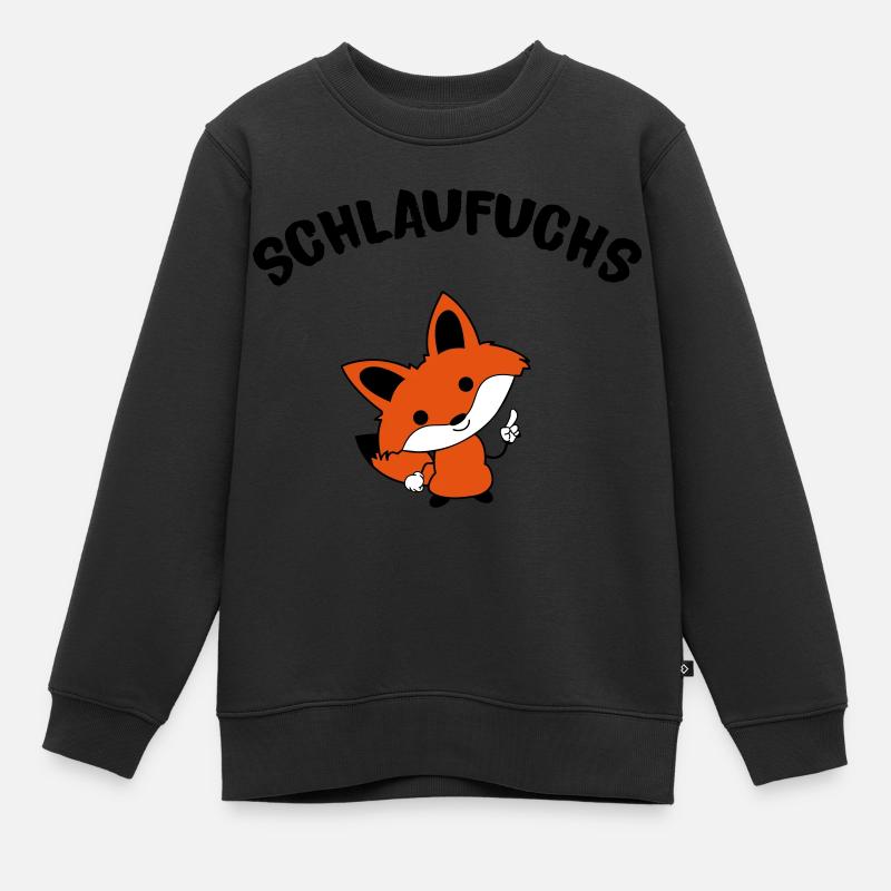 schlaufuchs_02 - Kinder Premium Organic Sweatshirt - Schwarz