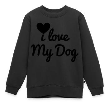 I love my dog - Kinder Premium Organic Sweatshirt - Schwarz - Vorne - AI Model Kid Female (0cm)
