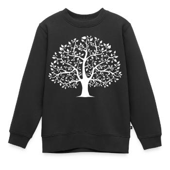 arbre - Sweat Premium enfant bio - noir - Devant - AI Model Kid Female (0cm)