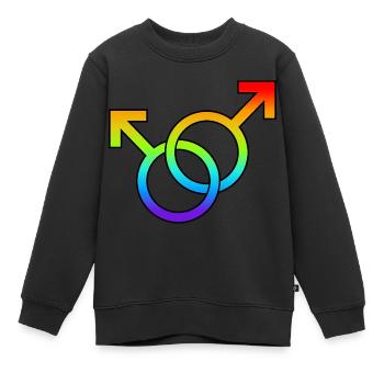 CSD: Gleichberechtigung und Toleranz - Kinder Premium Organic Sweatshirt - Schwarz - Vorne - AI Model Kid Female (0cm)