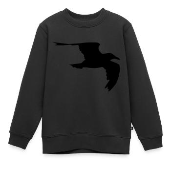 Mouette Mouette - Sweat Premium enfant bio - noir - Devant - AI Model Kid Female (0cm)