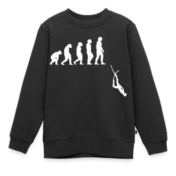 Evolution Apnoe Tauchen - Kinder Premium Organic Sweatshirt - Schwarz - Vorne - AI Model Kid Female (0cm)