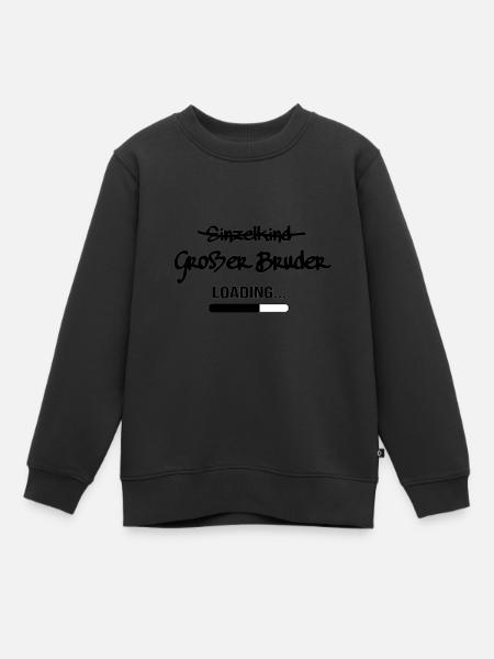 Großer Bruder - Kinder Premium Organic Sweatshirt - Schwarz