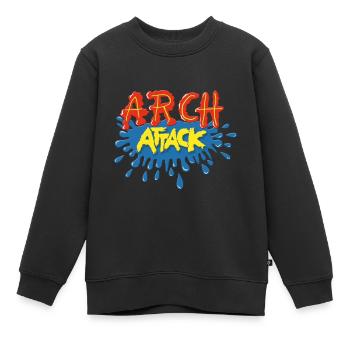 Arch Attack - Kinder Premium Organic Sweatshirt - Schwarz - Vorne - AI Model Kid Female (0cm)