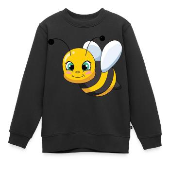 Abeille - abeille - Sweat Premium enfant bio - noir - Devant - AI Model Kid Female (0cm)