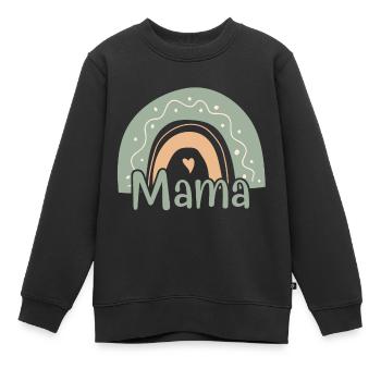 Mama Pastell Regenbogen Liebe - Kinder Premium Organic Sweatshirt - Schwarz - Vorne - AI Model Kid Female (0cm)