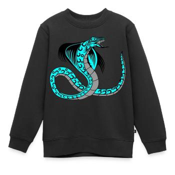 snake 02 - Kinder Premium Organic Sweatshirt - Schwarz - Vorne - AI Model Kid Female (0cm)