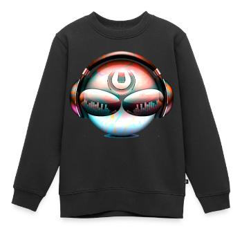 Discjockey Musik - Kinder Premium Organic Sweatshirt - Schwarz - Vorne - AI Model Kid Female (0cm)
