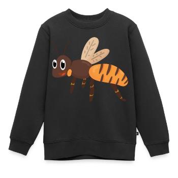 Abeille Bourdon - Sweat Premium enfant bio - noir - Devant - AI Model Kid Female (0cm)
