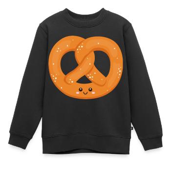 Brezel Lustige Breze - Kinder Premium Organic Sweatshirt - Schwarz - Vorne - AI Model Kid Female (0cm)