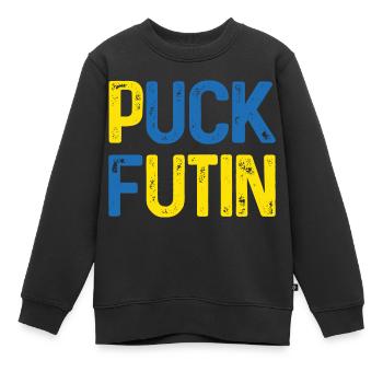 Puck Futin - Kinder Premium Organic Sweatshirt - Schwarz - Vorne - AI Model Kid Female (0cm)