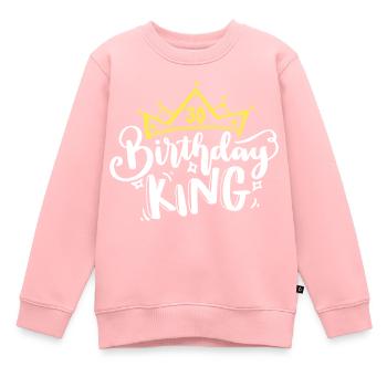 Anniversaire Roi 30 ans 30ème anniversaire Roi Couronne - Sweat Premium enfant bio - rose - Devant - AI Model Kid Female (0cm)