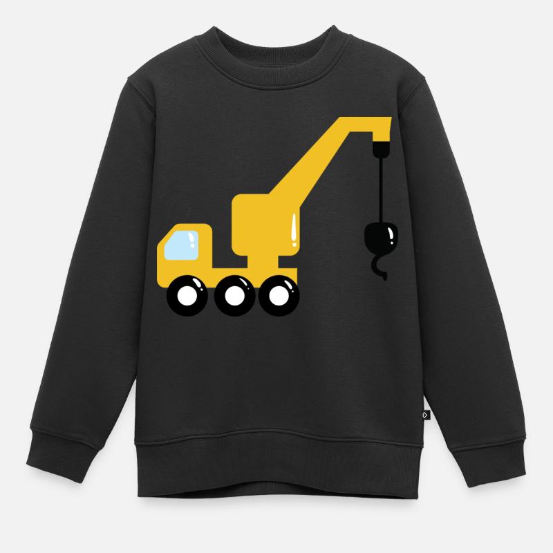 Kran - Kinder Premium Organic Sweatshirt - Schwarz