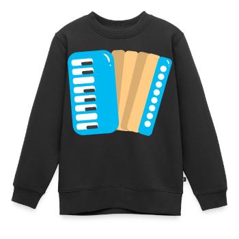 Accordéon - Sweat Premium enfant bio - noir - Devant - AI Model Kid Female (0cm)