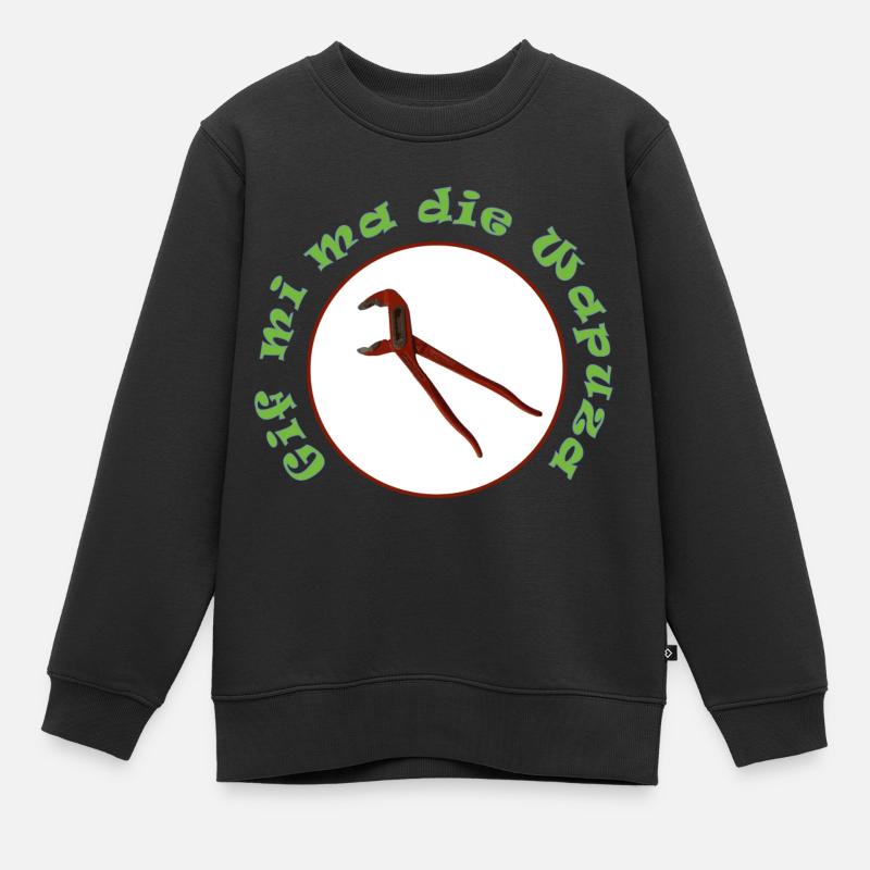 Wapuza - Kinder Premium Organic Sweatshirt - Schwarz