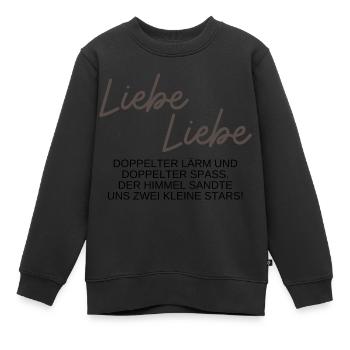 Liebe liebe - Kinder Premium Organic Sweatshirt - Schwarz - Vorne - AI Model Kid Female (0cm)