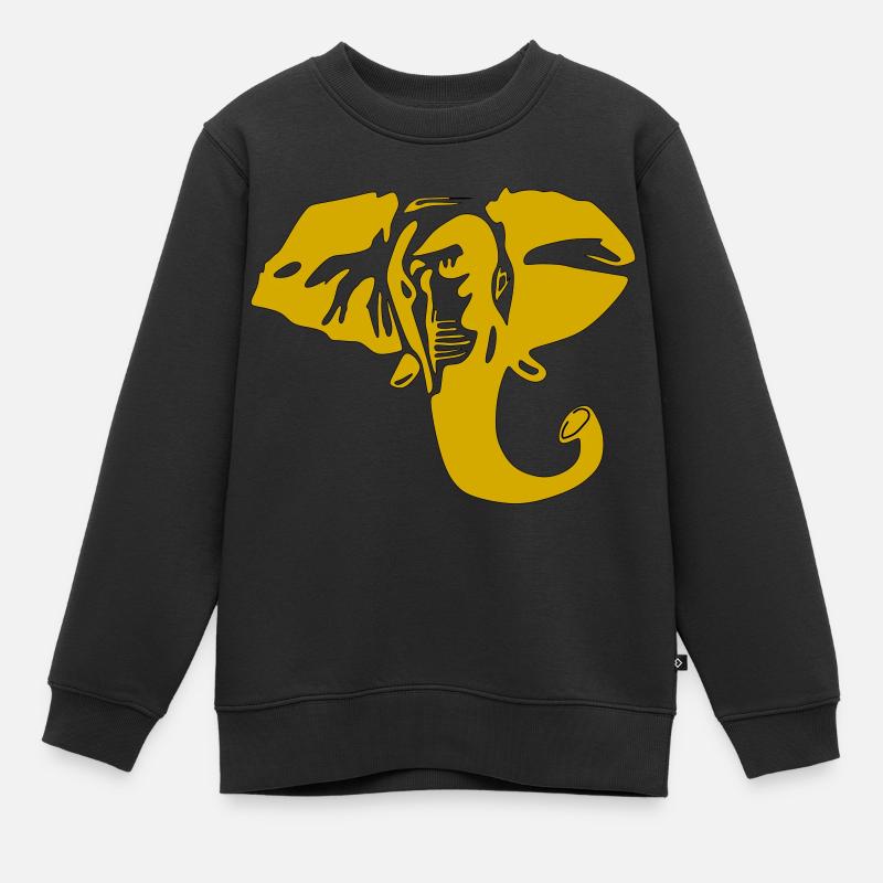 éléphant - Sweat Premium enfant bio - noir