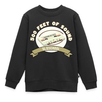 Sound - Oldschool - Kinder Premium Organic Sweatshirt - Schwarz - Vorne - AI Model Kid Female (0cm)