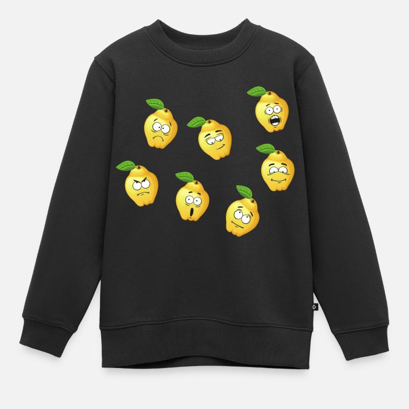 Coing - Sweat Premium enfant bio - noir