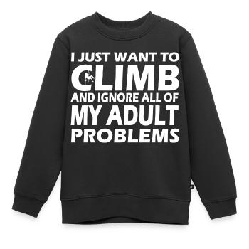 escalade - Sweat Premium enfant bio - noir - Devant - AI Model Kid Female (0cm)
