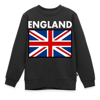 angleterre - Sweat Premium enfant bio - noir - Devant - AI Model Kid Female (0cm)