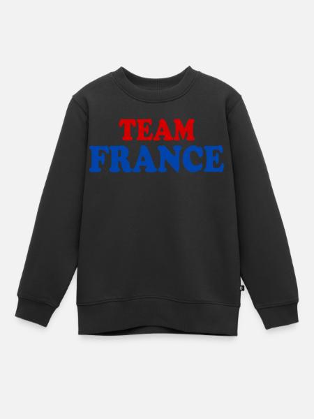 Frankreich - Kinder Premium Organic Sweatshirt - Schwarz