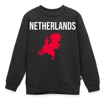 Niederlande Souvenir - Kinder Premium Organic Sweatshirt - Schwarz - Vorne - AI Model Kid Female (0cm)