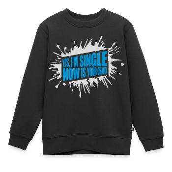 célibataire maintenant votre chance - Sweat Premium enfant bio - noir - Devant - AI Model Kid Female (0cm)
