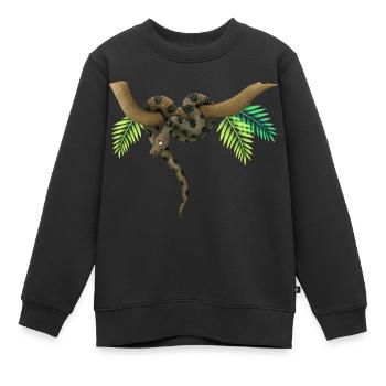 Anaconda, die lustige Schlange - Kinder Premium Organic Sweatshirt - Schwarz - Vorne - AI Model Kid Female (0cm)