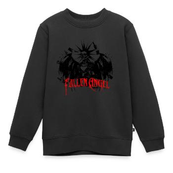 Evil Punk Fallen Angel Grafik Fallen Angel Inschrift - Kinder Premium Organic Sweatshirt - Schwarz - Vorne - AI Model Kid Female (0cm)