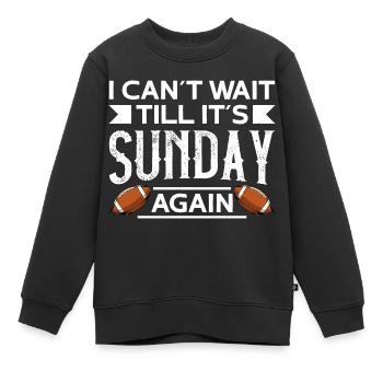 Joueurs de football américain le dimanche Jour de match Joueurs de football - Sweat Premium enfant bio - noir - Devant - AI Model Kid Female (0cm)