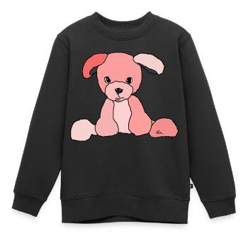 Bande dessinée pour chiens - Sweat Premium enfant bio - noir - Devant - AI Model Kid Female (0cm)
