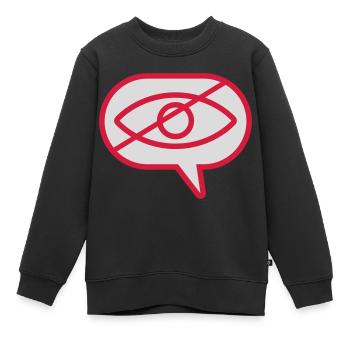 Ne pas voir l’œil visuel - Sweat Premium enfant bio - noir - Devant - AI Model Kid Female (0cm)