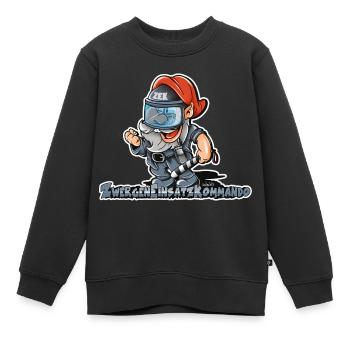 Zwerg vom ZEK - Kinder Premium Organic Sweatshirt - Schwarz - Vorne - AI Model Kid Female (0cm)