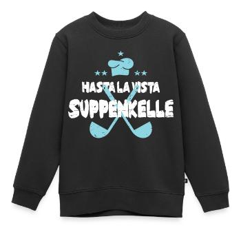 Bis bald Suppenkelle - Kinder Premium Organic Sweatshirt - Schwarz - Vorne - AI Model Kid Female (0cm)