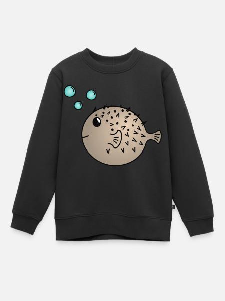 Pufferfish - Kids Premium Organic Sweatshirt - black