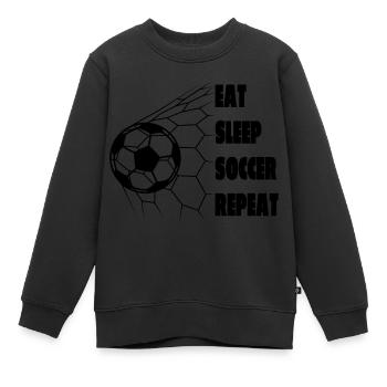 Fußballmannschaft Fußballdesign Fußballspieler - Kinder Premium Organic Sweatshirt - Schwarz - Vorne - AI Model Kid Female (0cm)