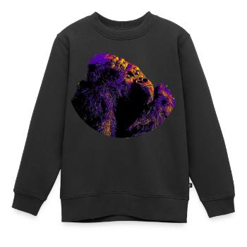 Gorilla - Kids Premium Organic Sweatshirt - black - Front - AI Model Kid Female (0cm)