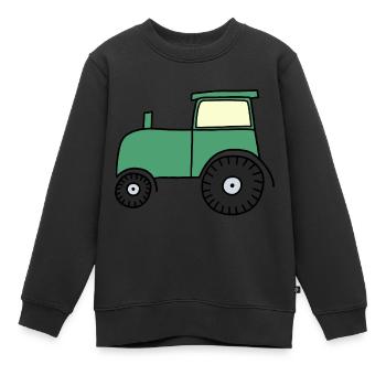 Tracteur tracté - Sweat Premium enfant bio - noir - Devant - AI Model Kid Female (0cm)