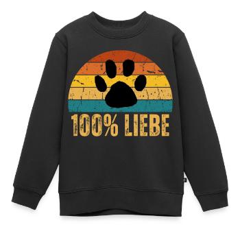 Hundeliebe - Kinder Premium Organic Sweatshirt - Schwarz - Vorne - AI Model Kid Female (0cm)