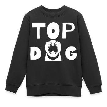 TOP DOG - Kinder Premium Organic Sweatshirt - Schwarz - Vorne - AI Model Kid Female (0cm)