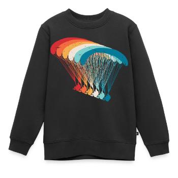 Skydive Evolution: Conception de parapente - Sweat Premium enfant bio - noir - Devant - AI Model Kid Female (0cm)