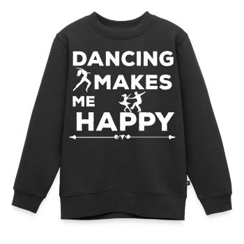 Dancing Dance Music - Kinder Premium Organic Sweatshirt - Schwarz - Vorne - AI Model Kid Female (0cm)