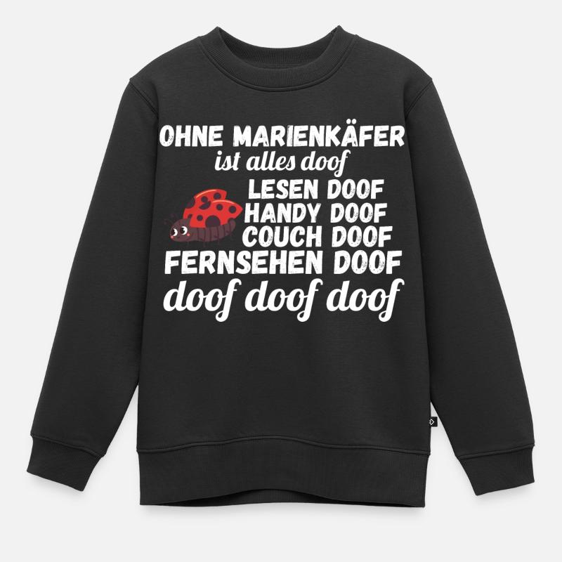 Marienkäfer - Kinder Premium Organic Sweatshirt - Schwarz
