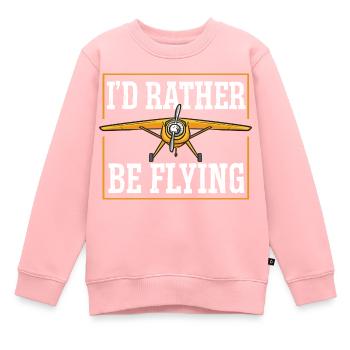 Modèle d’avion télécommandé - Sweat Premium enfant bio - rose - Devant - AI Model Kid Female (0cm)