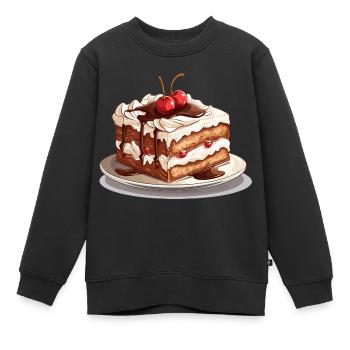 Torte - Kinder Premium Organic Sweatshirt - Schwarz - Vorne - AI Model Kid Female (0cm)