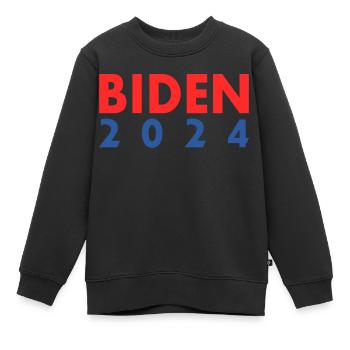 Joe biden 2024 - Sweat Premium enfant bio - noir - Devant - AI Model Kid Female (0cm)